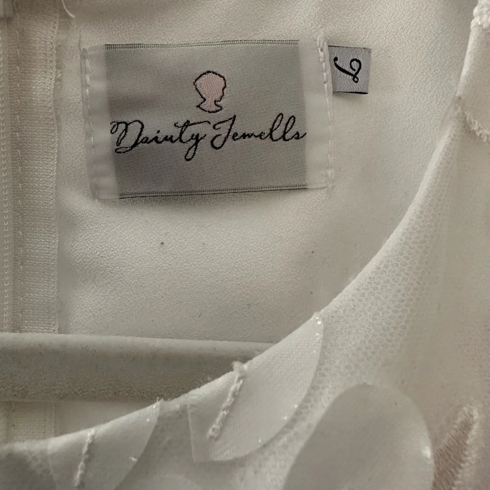 -SOLD- Dainty Jewells Dress white - Picture 5 of 7